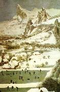 Pieter Bruegel detalj fran jagarna i snon,januari oil